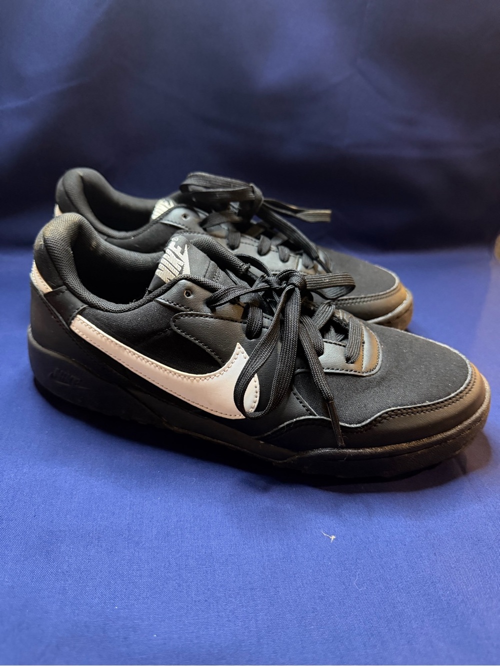 Nike Black Sneakers with White Swoosh - Kids